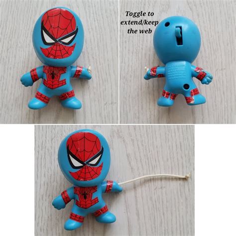 2pcs Set - McDonald's Spiderman Figurine Toy Black & Blue - From ...