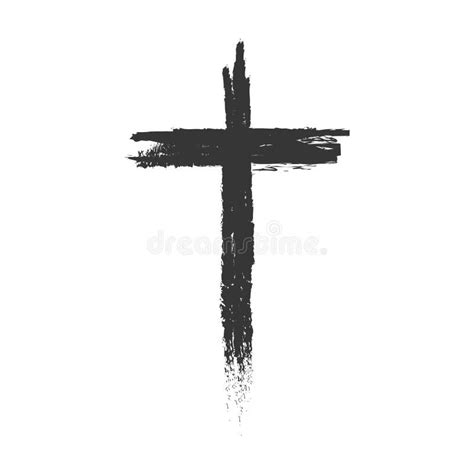 Hand Drawn Cross. Vector Cross. the Cross is Made with a Brush Stock ...