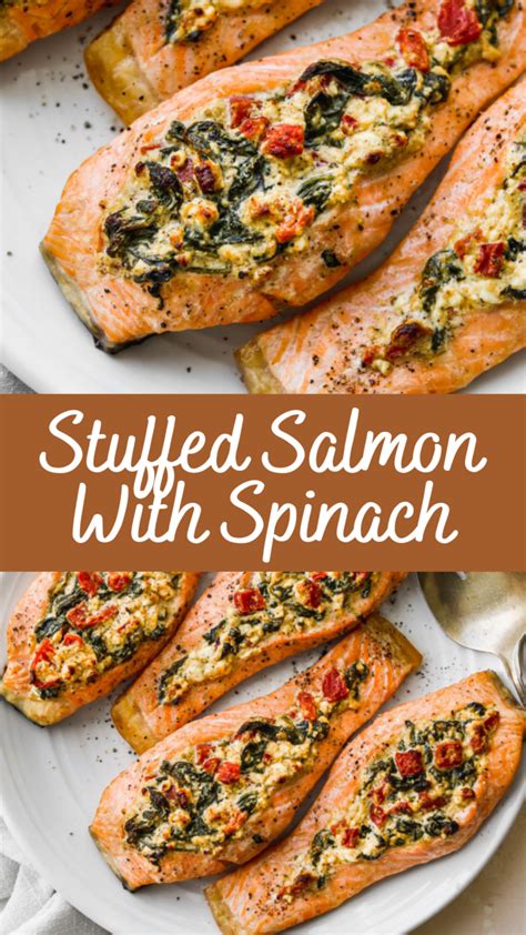 Stuffed Salmon With Spinach Feta Recipe Cheff Recipes