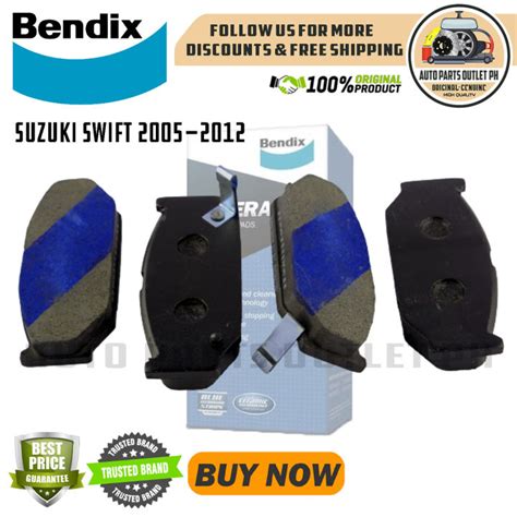 Bendix Brake Pads Front Set For Suzuki Swift 2005 2012 Lazada PH