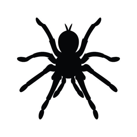 Kostenlose Vektor Silhouette Spinne Logo Premium Vektor