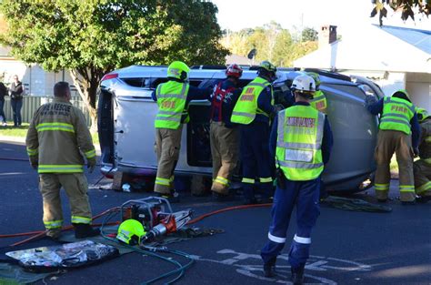 Orange Paramedics Have Taken A Driver To Hospital After An Accident On