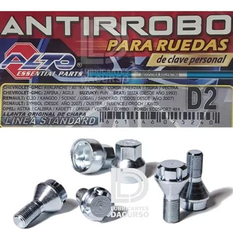 Bulones Tuercas Antirrobo Suzuki Fun Chevrolet Agile