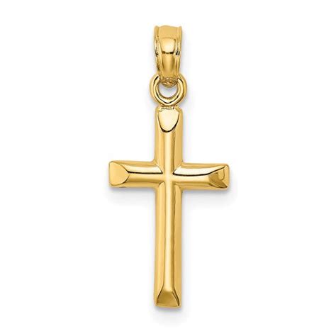 14k Yellow Gold Polished Cross Pendant Maurice S Jewelers