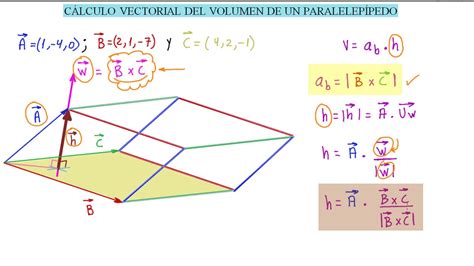 52 VECTORES VOLUMEN De Un PARALELEPIPEDO Con El PRODUCTO MIXTO