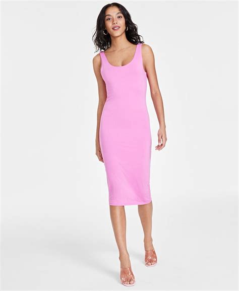 Bar Iii Womens Sleeveless Midi Bodycon Dress Created For Macys Macys