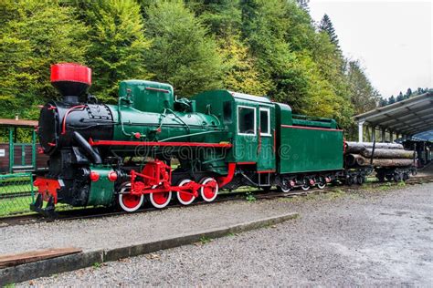 Old Narrow Gauge Railway In The Bieszczady Mountains Poland Stock