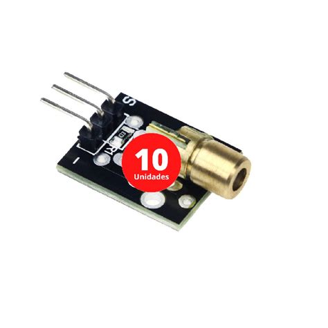 Laser Diodo 5v 10 UNIDADES 5mw 650nm 6mm Ky 008 Modulo Arduino