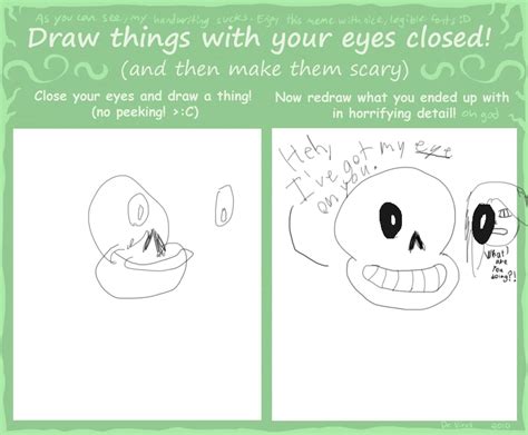 Draw With Eyes Closed Sans By Saphira455 On Deviantart