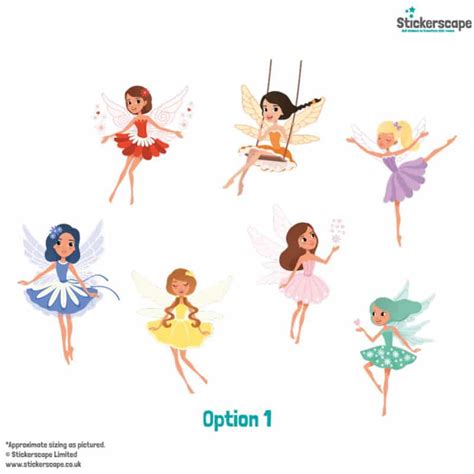 Colourful Fairy Wall Stickers Fairy Wall Stickers Stickerscape Uk