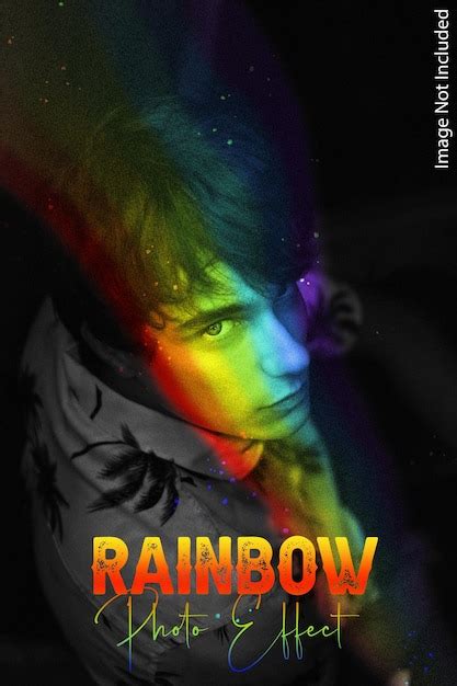 Premium PSD | Rainbow photo effect