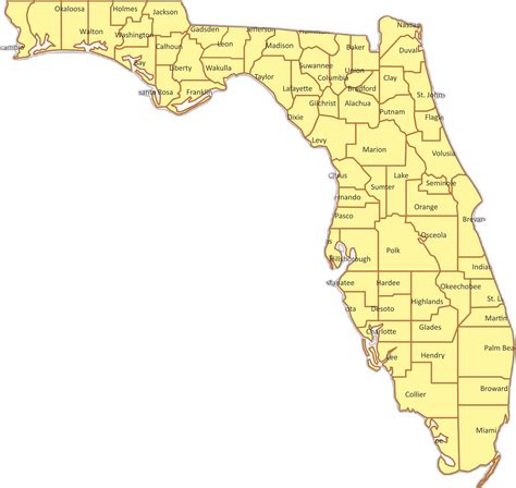 10 Best Florida State Map Printable PDF For Free At Printablee