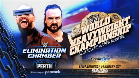 COMO HACER UN MATCH CARD DE WWE ELIMINATION CHAMBER 2024 WWE