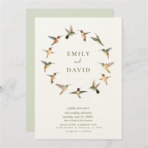 Hummingbird Wedding Invitations | Zazzle.co.uk