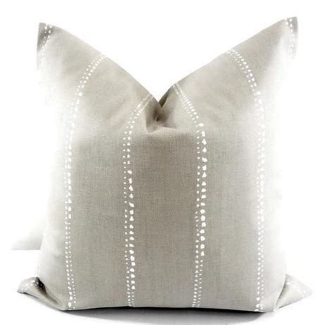 Sale Farmhouse Pillow Cover Taupe Pillow Cover Carlo Cove White