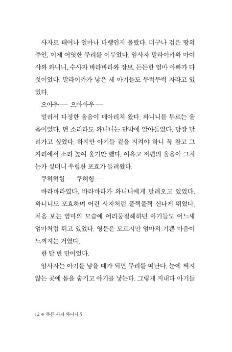 알라딘 미리보기 푸른 사자 와니니 5