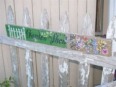 Picket Fence Painted Signs Outdoor Decor Shabby Chic