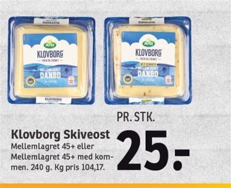 Klovborg Skiveost Tilbud Hos Spar