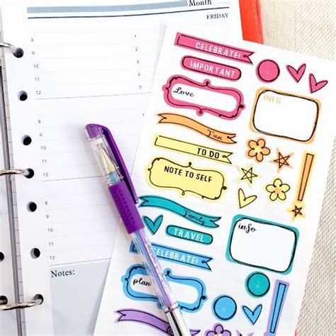 DIY Planner Stickers - 100 Directions