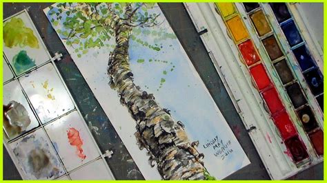 Birch Tree Watercolor Tutorial Youtube