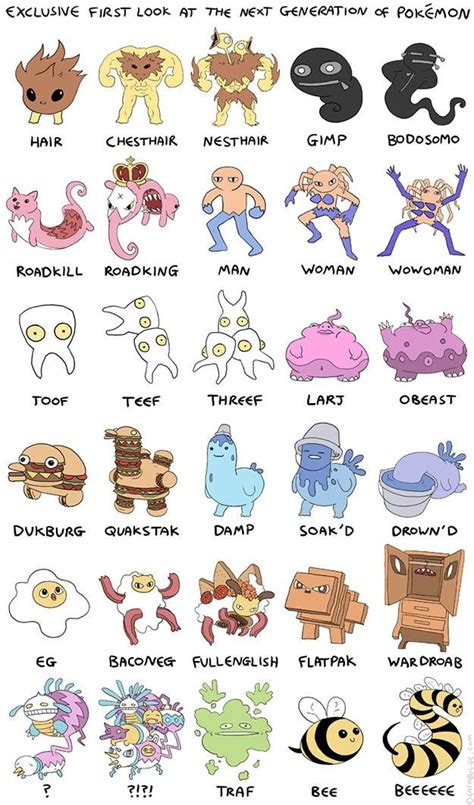 Cartoonist Unveils 30 Hilariously Inventive New Pokémon Designs