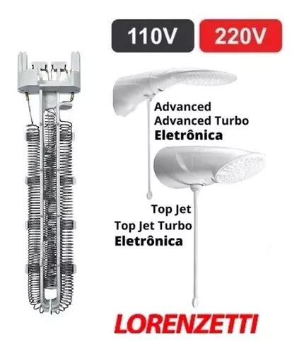 Resistência Chuveiro Lorenzetti Top Jet Eletrônica Advanced MercadoLivre