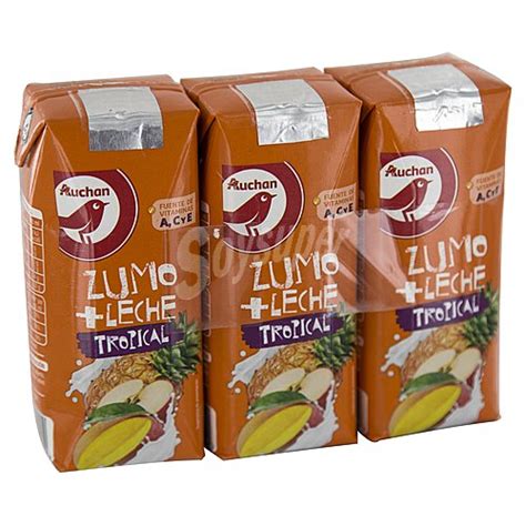 Producto Alcampo Auchan Leche Con Zumo De Frutas Tropicales Producto