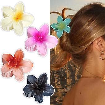 Hawaiian Claw Clips For Thick Hair 5pcs Flower Hair Clips Large