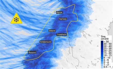 Meteorologene On Twitter Vi Har Oppdatert Farevarslet Om Sn For