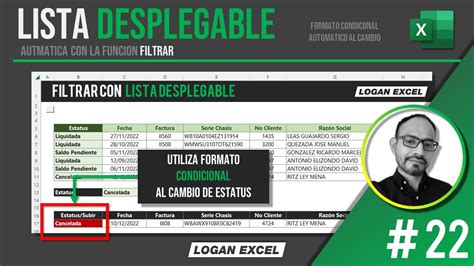 Como Filtrar Con Una Lista Desplegable De Manera Din Mica En Excel