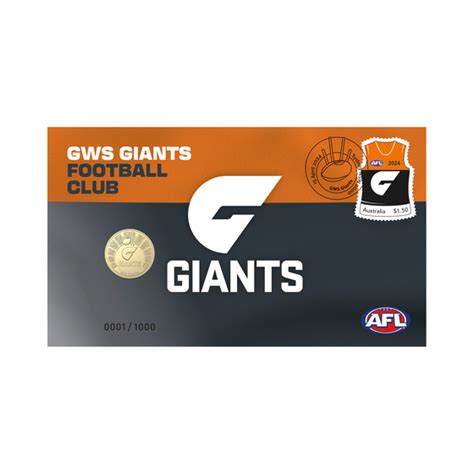 2024 AFL GWS Postal Numismatic Cover PNC Postal Numismatic Covers