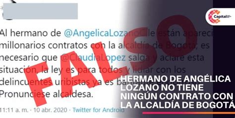 Alcaldía De Bogotá Desmiente Adjudicación De Contratos Al Hermano De La Senadora Angélica Lozano