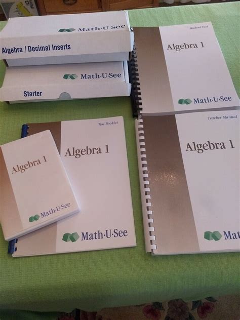 Math U See Algebra 1 Starter Decimal Inserts Test Dvd Student Booklet