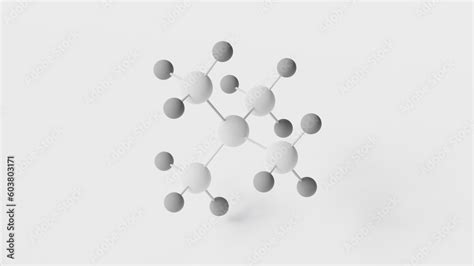 neopentane molecule 3d, molecular structure, ball and stick model ...