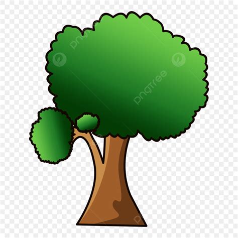 gambar ilustrasi pohon kartun pohon pohon kartun pohon hijau png
