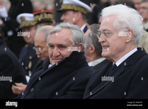 Former Prime Ministers Lionel Jospin And Jean Pierre Raffarin Attend A