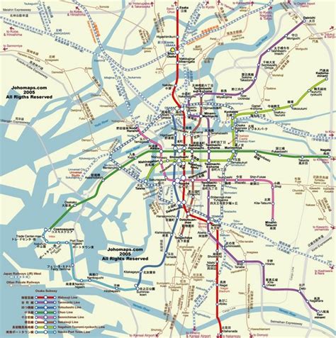 Osaka Transit Map - Osaka • mappery