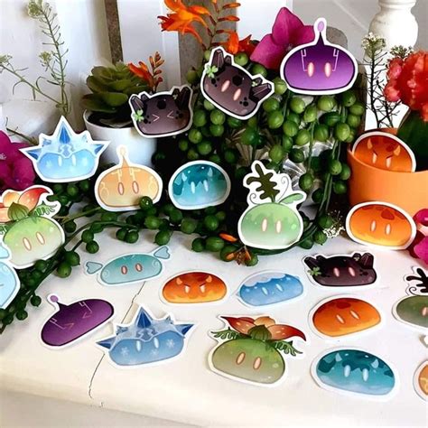 Genshin Slime Stickers Etsy UK