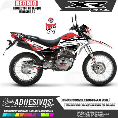 Calcomanias Honda Xr L Personalizadas Kit De Stickers Cuotas Sin