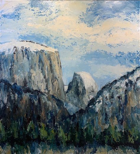 Painting Oil Art Collectibles Yosemite Oil Painting Original