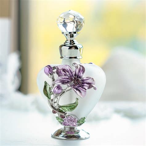 Amazon YU FENG Refillable Empty Flower Crystal Perfume Bottle