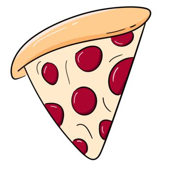 Pizza Slice Doodle Illustration Vector Doodle Pizza Slice PNG And