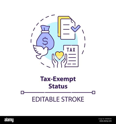 Tax Exempt Status Multi Color Concept Icon Stock Vector Image Art Alamy