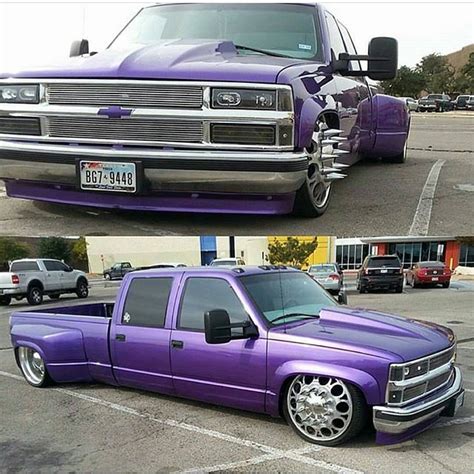 You Can T Not Like This Sweet Lowered Dually Spotted On Cali Raissed Lowrider Trucks