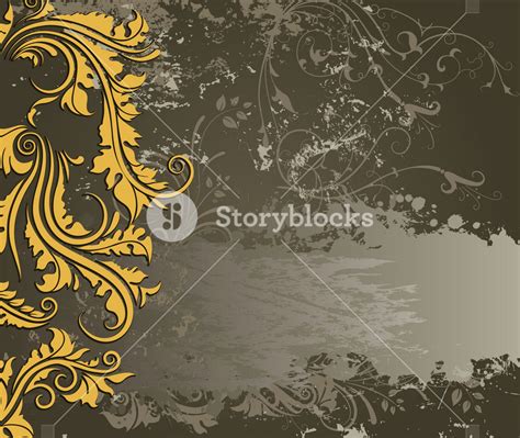 Vector Vintage Grunge Floral Background Royalty Free Stock Image