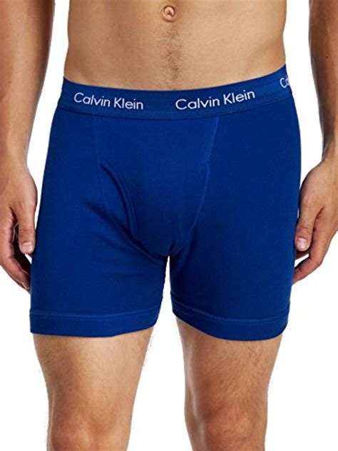 Calvin Klein Mens Holiday Cotton Boxer Brief 4 Pack Particle Blue Mu Rafaelos