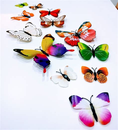 12 Pcs 3d Butterfly Wall Stickers Colorful Art Decal Room Decorations Decor Diy Ebay