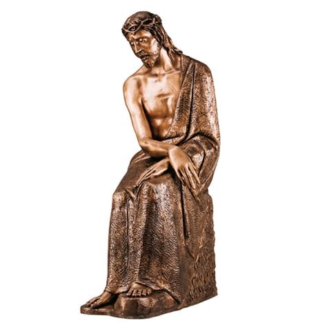 Bronze Statue Christ With Crown Of Thorns Ch8066 Real Votiva Store