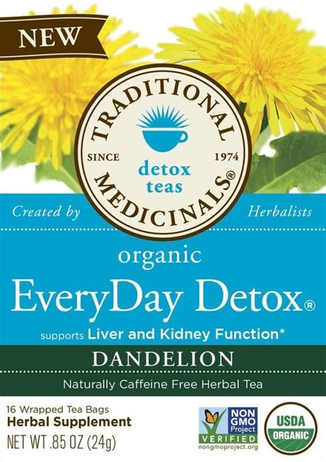 Traditional Medicinals Organic Everyday Detox Lemon Tea 16 Tea Bags