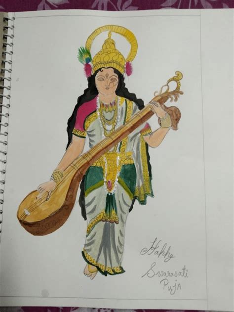 Pin De Puspashree 💜 Bts 💜 En Saraswati Drawing